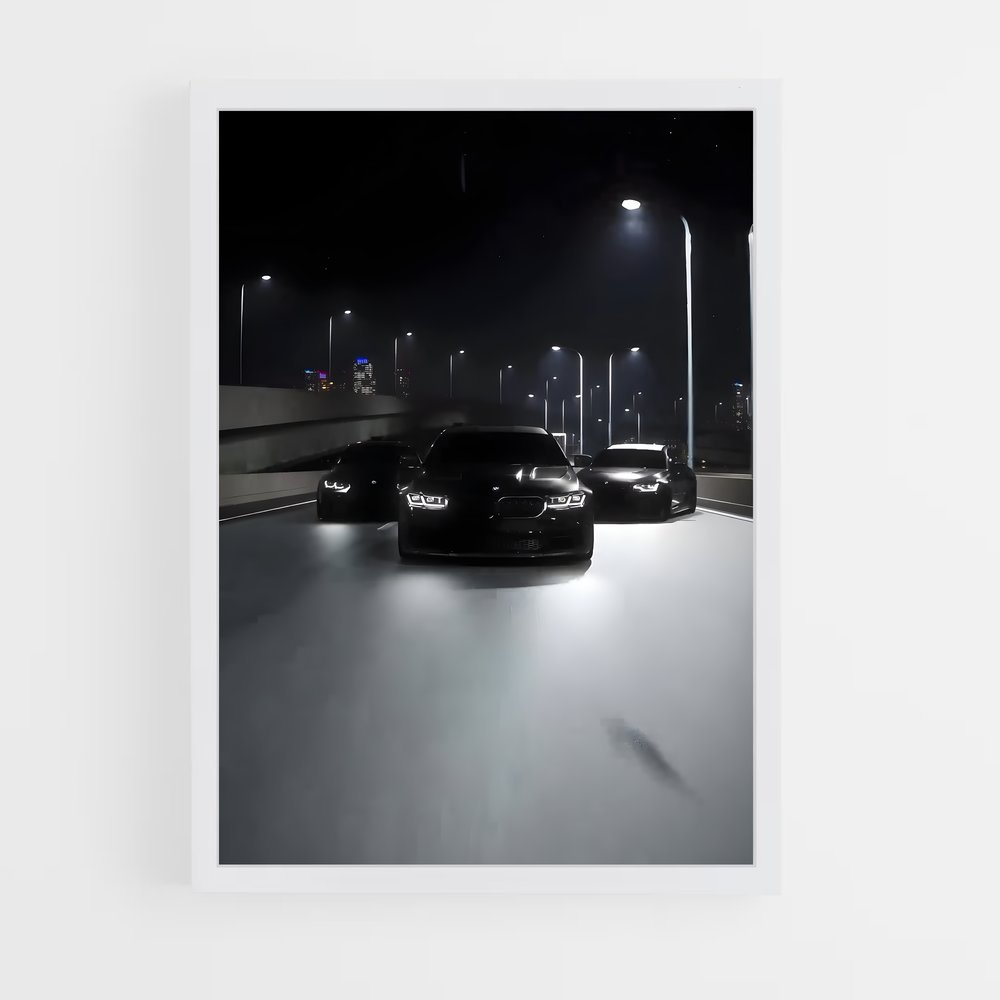 Poster Vitesse Nocturne Bmw Édition chic (vue 3)